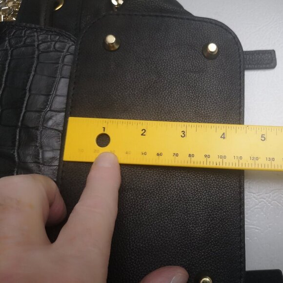 Valentina Genuine Leather Ladies Black Fully Lined Pebble Finish Mini Backpack - Picture 9 of 10